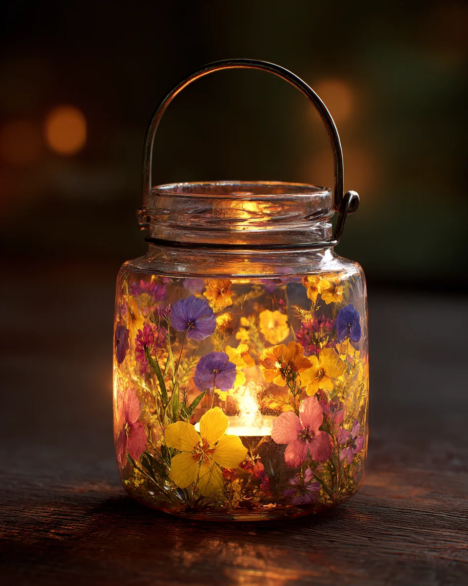 Pressed Flowers Jar Lanterns: A DIY Guide to Glow