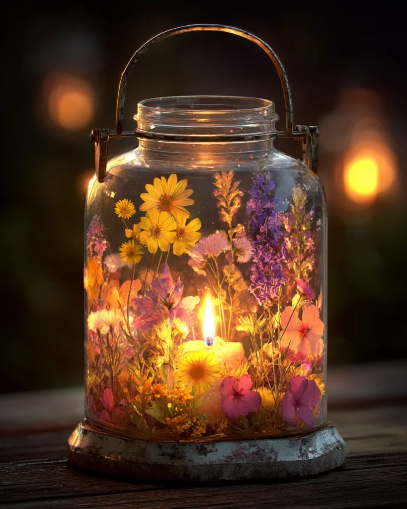 Pressed Flowers Jar Lanterns: A DIY Guide to Glow