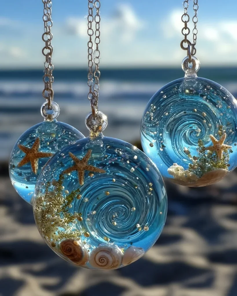 Ocean Themed Beaded Suncatcher