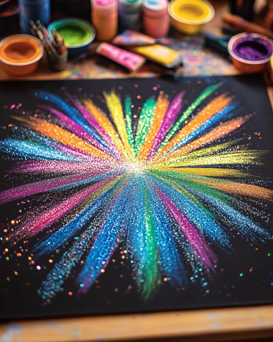 Salt & Glue Fireworks Painting: Unleash Your Creativity!