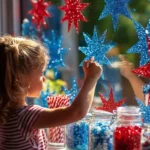 DIY 4th of July Window Clings:
