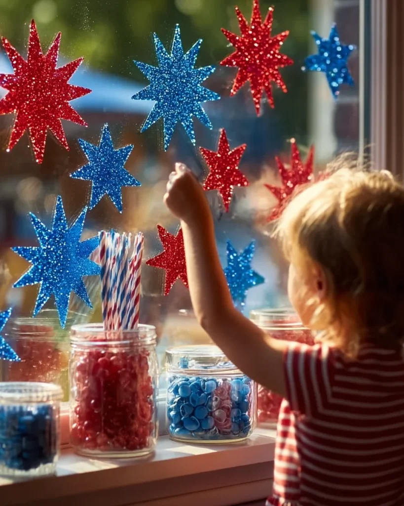 DIY 4th of July Window Clings: