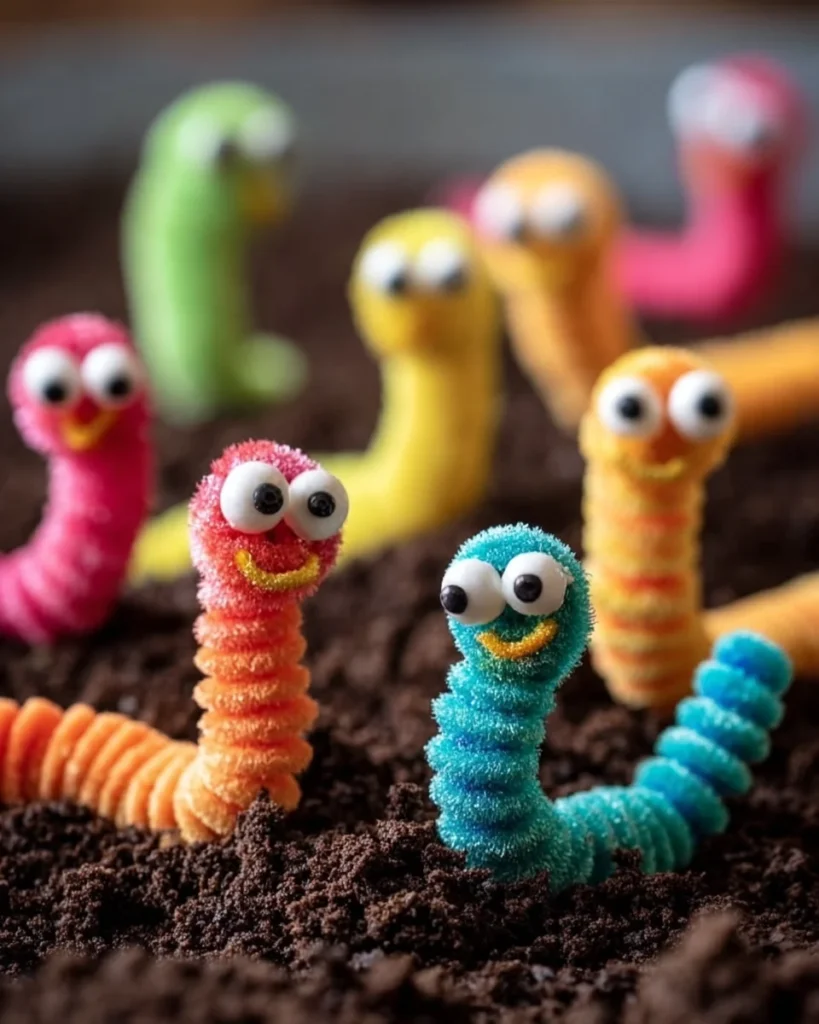 Worms in Dirt Edible Craft: