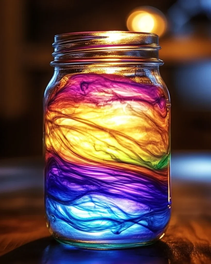 DIY Rainbow-in-a-Jar Sensory Bottle for Fun Learning! 8 DIY Rainbow-in-a-Jar Sensory Bottle for Fun Learning!