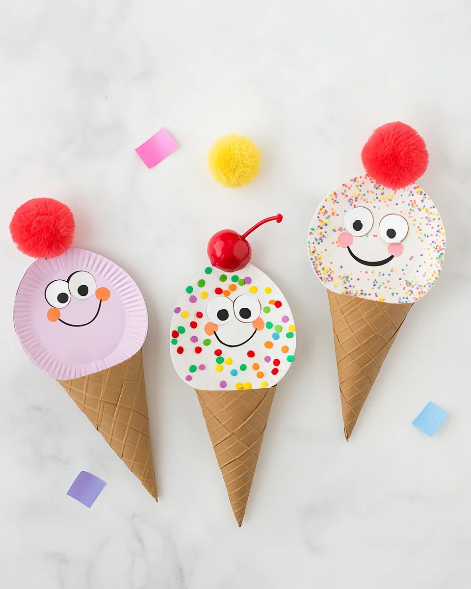 Paper Plate Ice Cream Cones