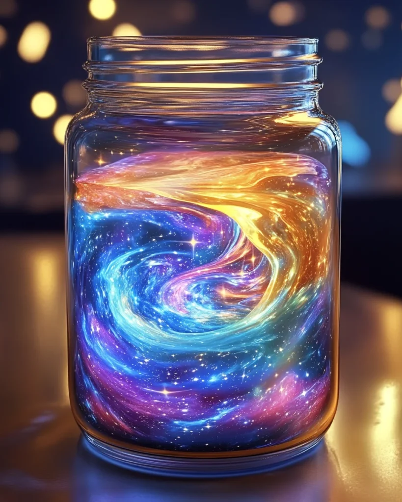 Swirling Paint Storm in a Jar