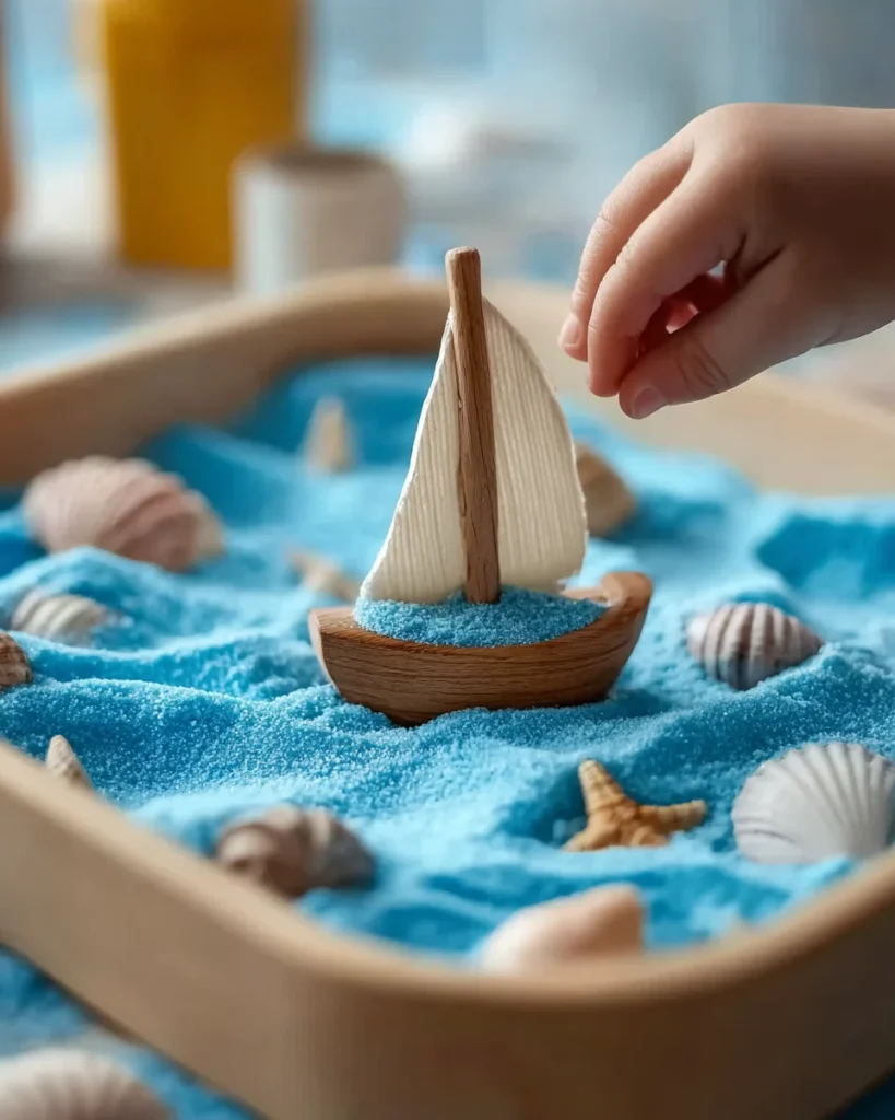 Shaving Cream Sea Foam Sensory Bin