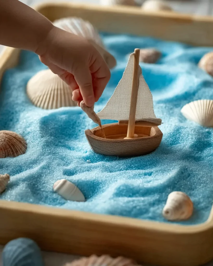 Shaving Cream Sea Foam Sensory Bin