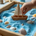 Shaving Cream Sea Foam Sensory Bin