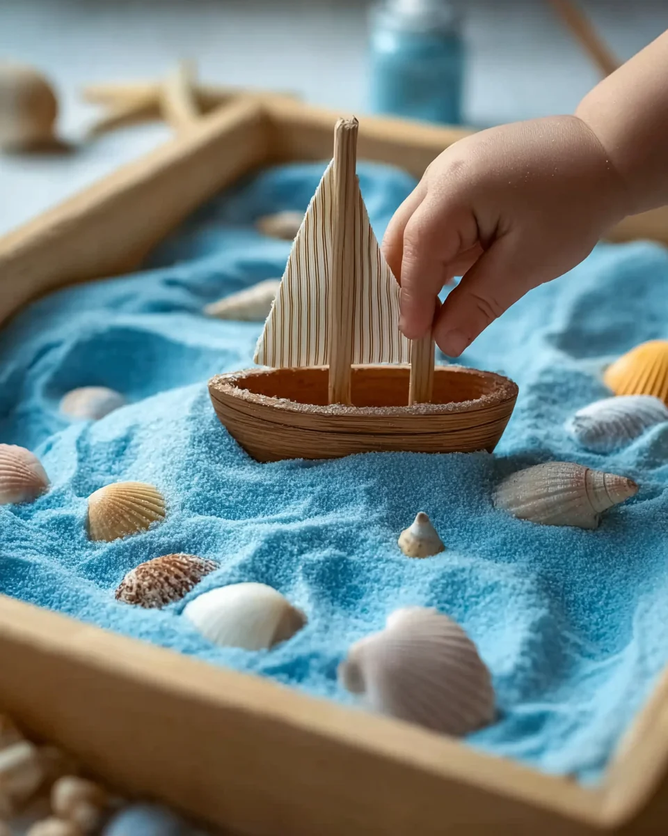 Shaving Cream Sea Foam Sensory Bin