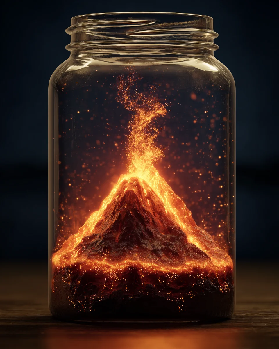 MAKE A MINI VOLCANO IN A JAR for Fun Eruptions!