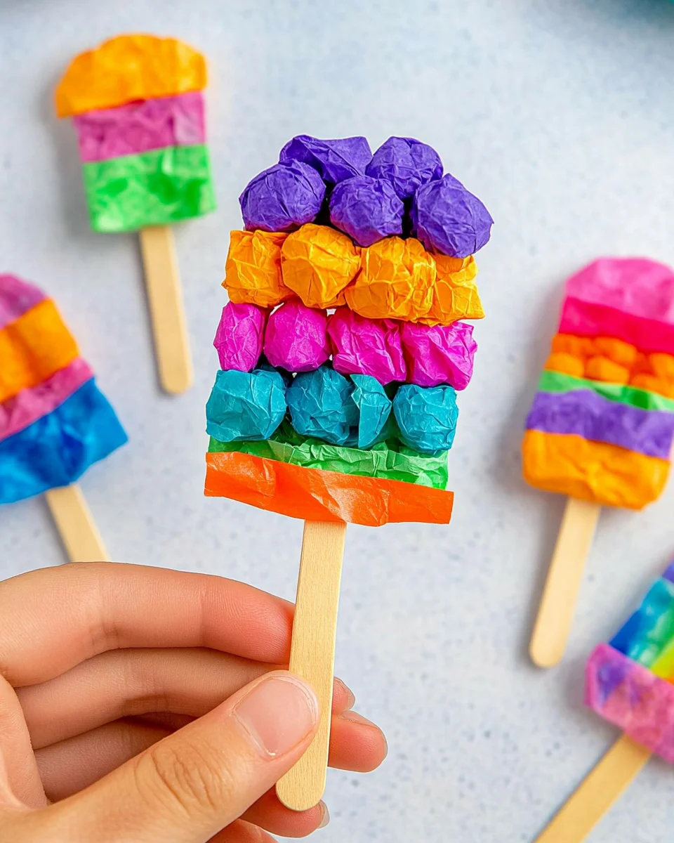 Popsicle Tissue Paper Craft: Fun DIY for All Ages!