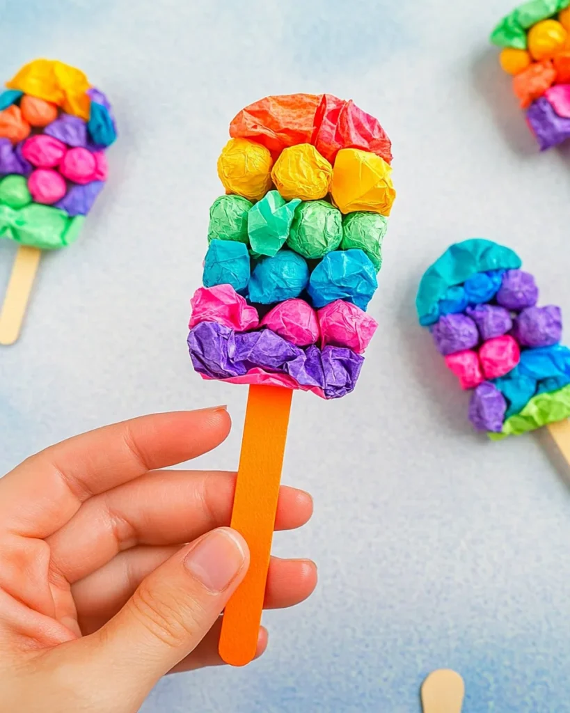 Popsicle Tissue Paper Craft: Fun DIY for All Ages!