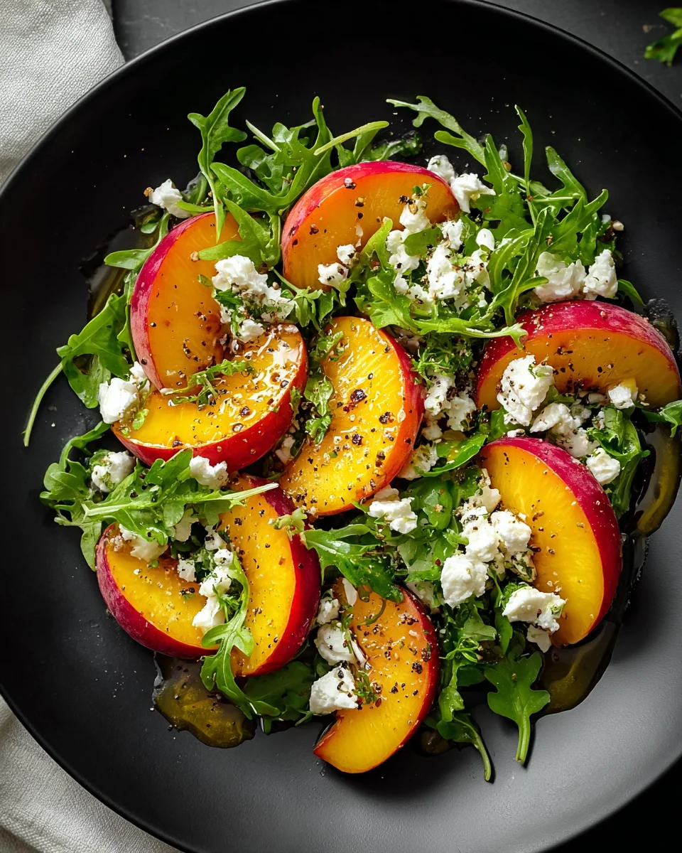Simple Peach Feta Salad