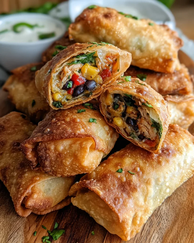 Southwest Chicken Egg Rolls: Crisp & Flavorful Delight!