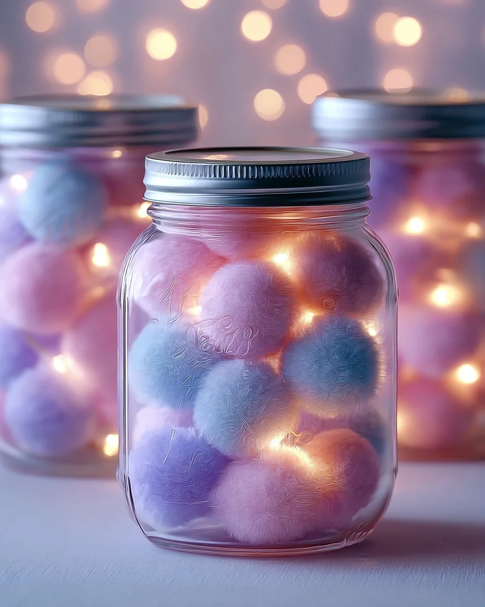 DIY Glitter Cotton Jar: Create Sparkling Home Decor!