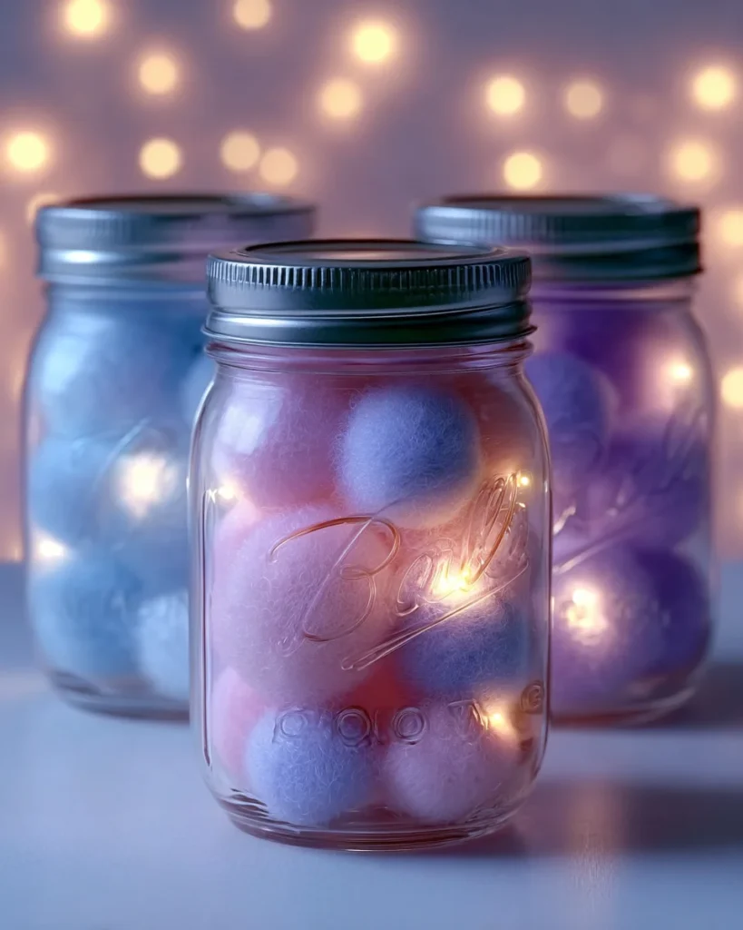 DIY Glitter Cotton Jar: Create Sparkling Home Decor!