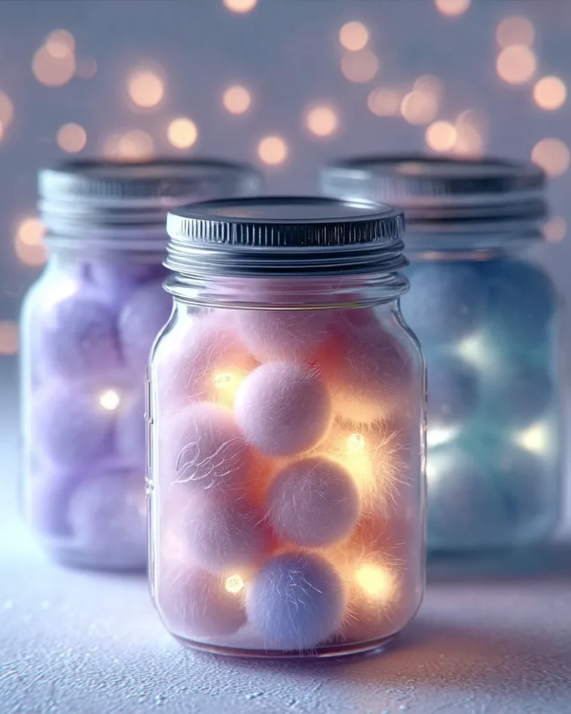 DIY Glitter Cotton Jar: Create Sparkling Home Decor!