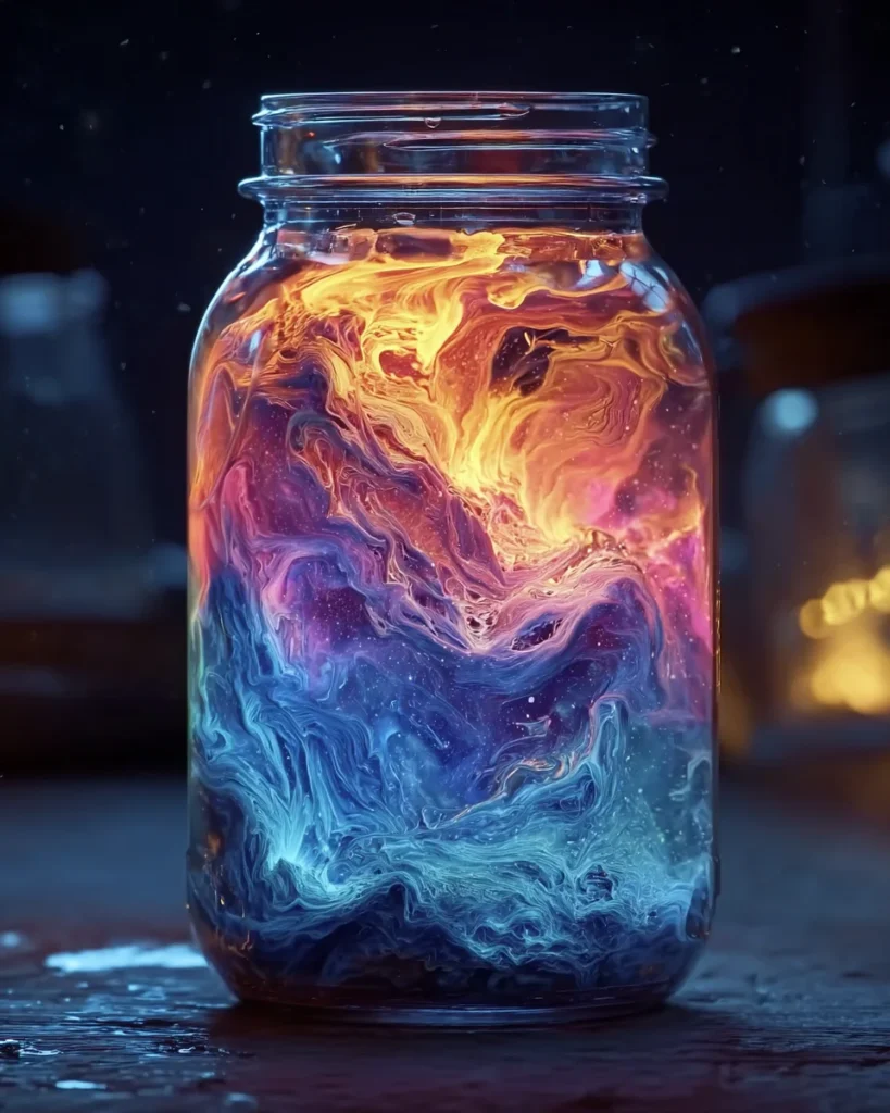 Baking Soda and Vinegar Fireworks in a Jar