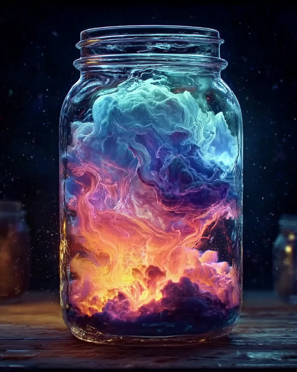 Baking Soda and Vinegar Fireworks in a Jar