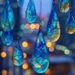 DIY Blue Crayon Suncatchers