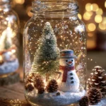 Christmas Snow Globe Jars