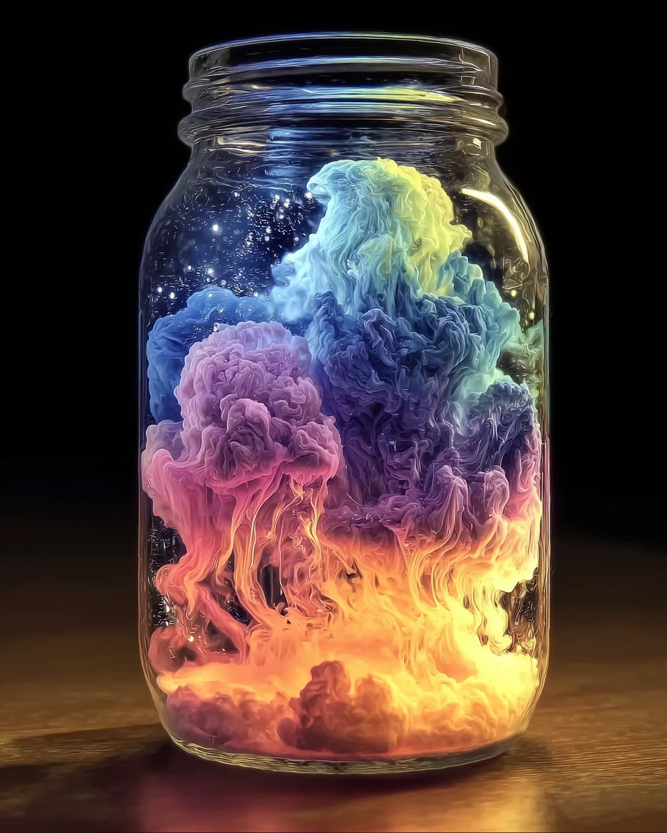 Rainbow Thundercloud Splash Jars
