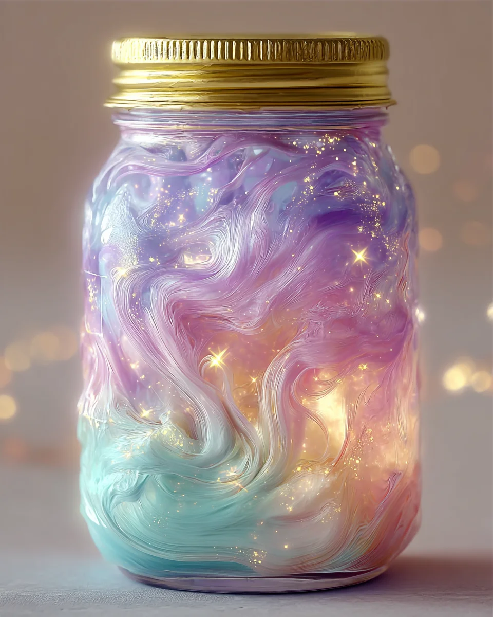 DIY Cotton Candy Glow Jars