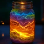 Rainbow Lava Lamp in a Jar
