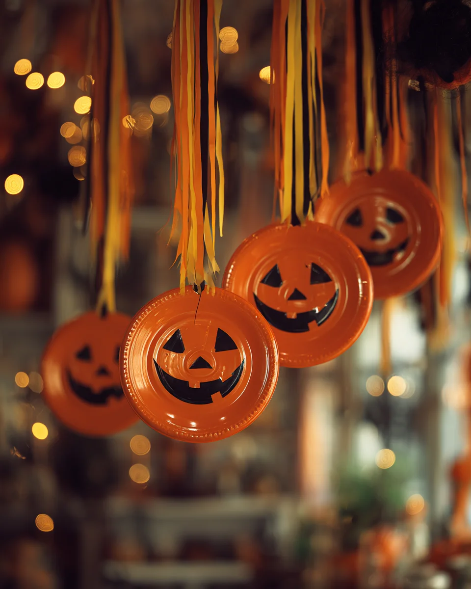Paper Plate Jack-O’-Lantern Mobiles: Make Halloween Fun!