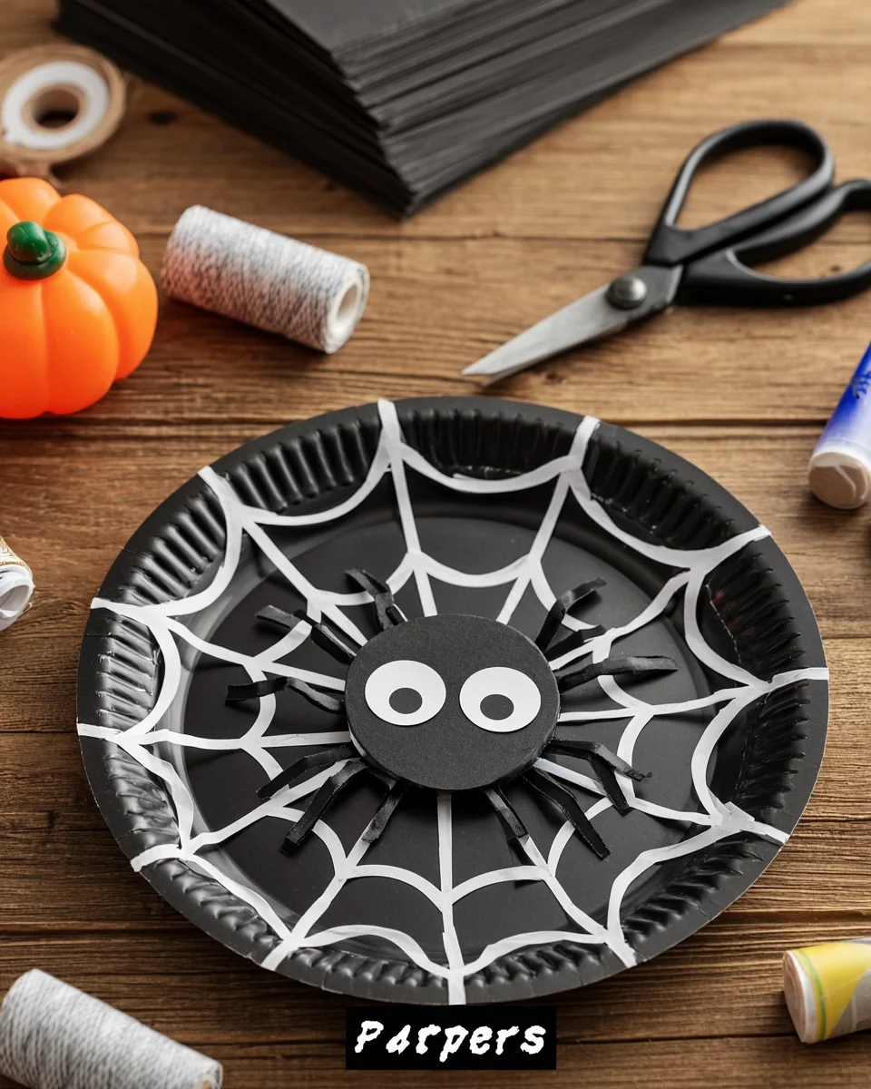 Paper Plate Spider Web