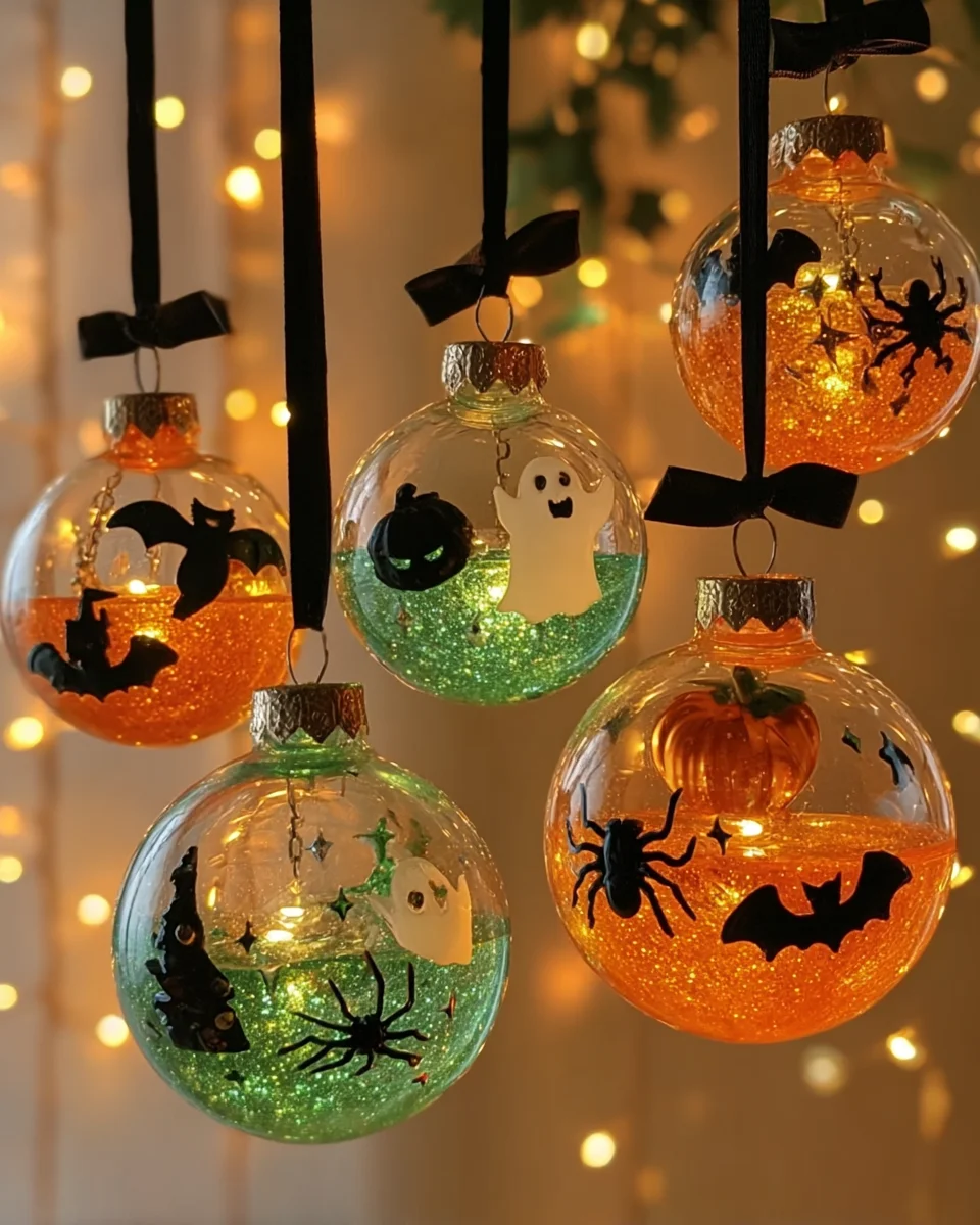 Ghoulish Glitter Shaker Ornaments