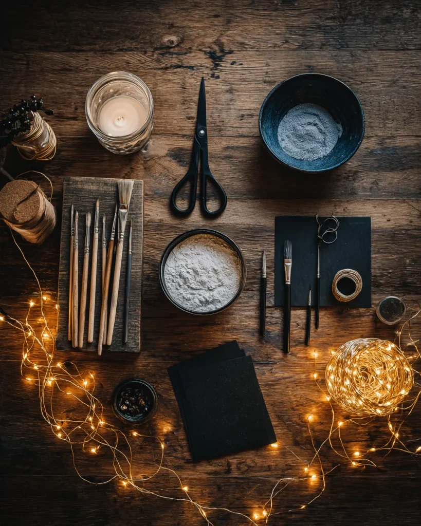 codinofouad top down flat lay of Halloween craft supplies for 75e793eb 5a4c 4ec7 84d2 745ddc85f966 3