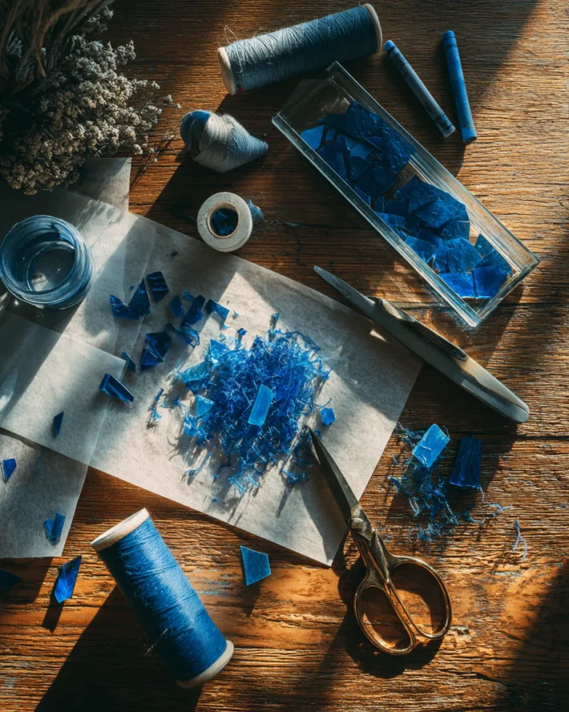 codinofouad top down flat lay of blue crayon suncatcher craft 7c6ce029 08c0 4881 bf58 b7d585fef030 3