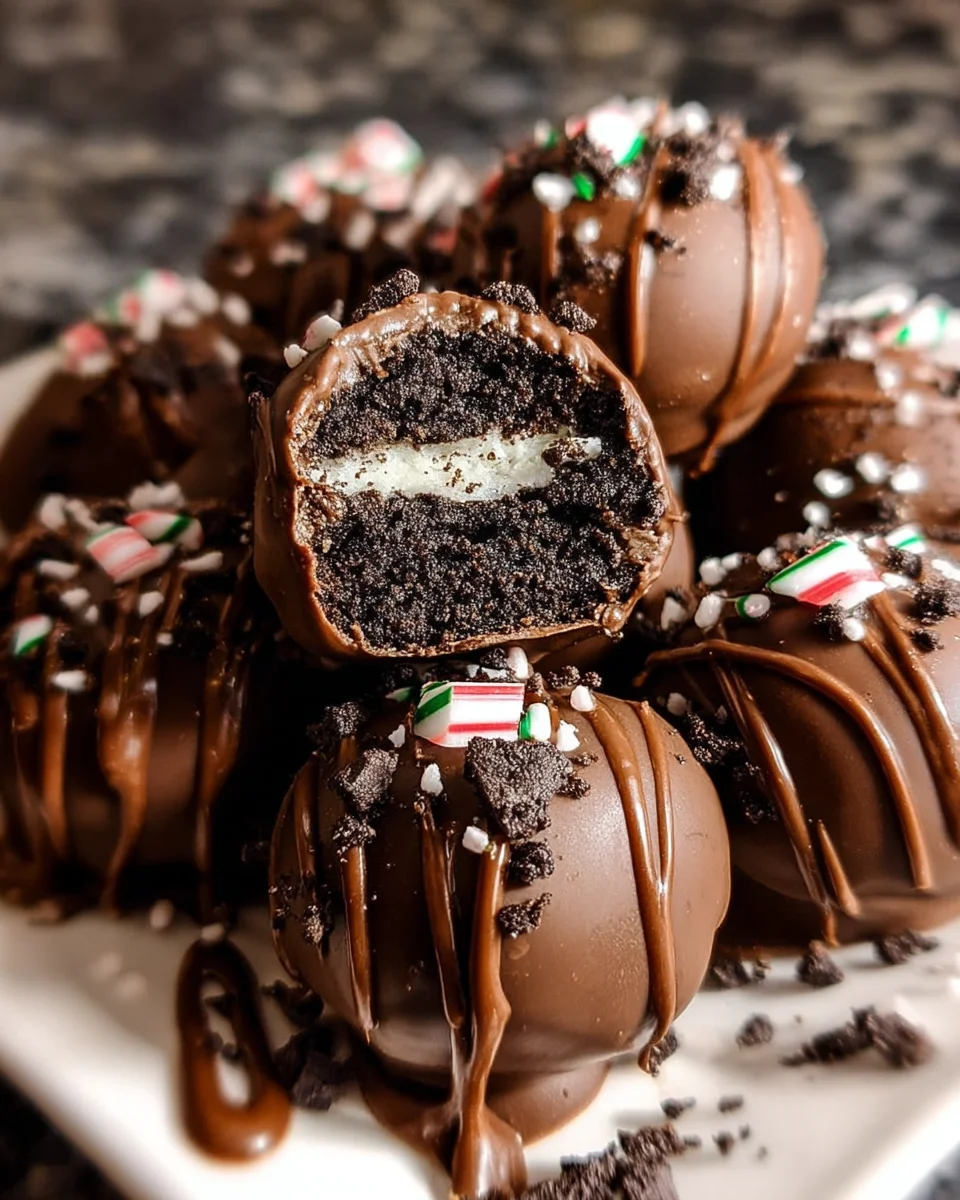 Peppermint Oreo Truffles