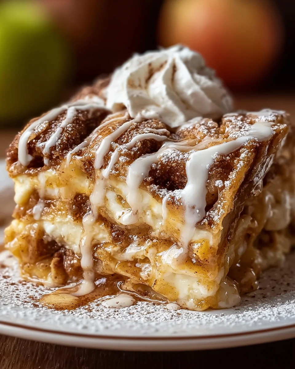 Cinnamon Roll Apple Lasagna