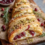 Cranberry, Camembert & Pistachio Puff Pastry Tree