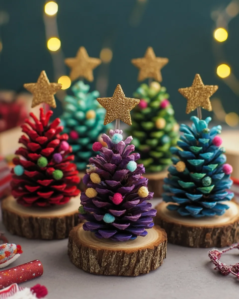 DIY Pine Cone Christmas Trees
