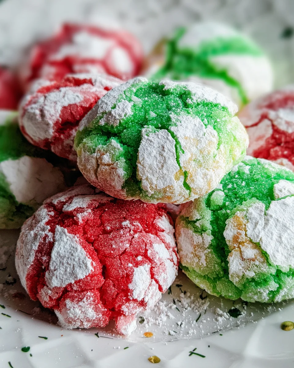 Christmas Crinkle Cookies