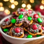 Rolo Pretzels with M&M Candies: Crispy, Gooey Bliss!