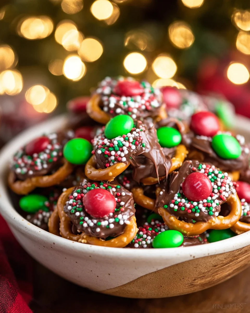 Rolo Pretzels with M&M Candies: Crispy, Gooey Bliss!