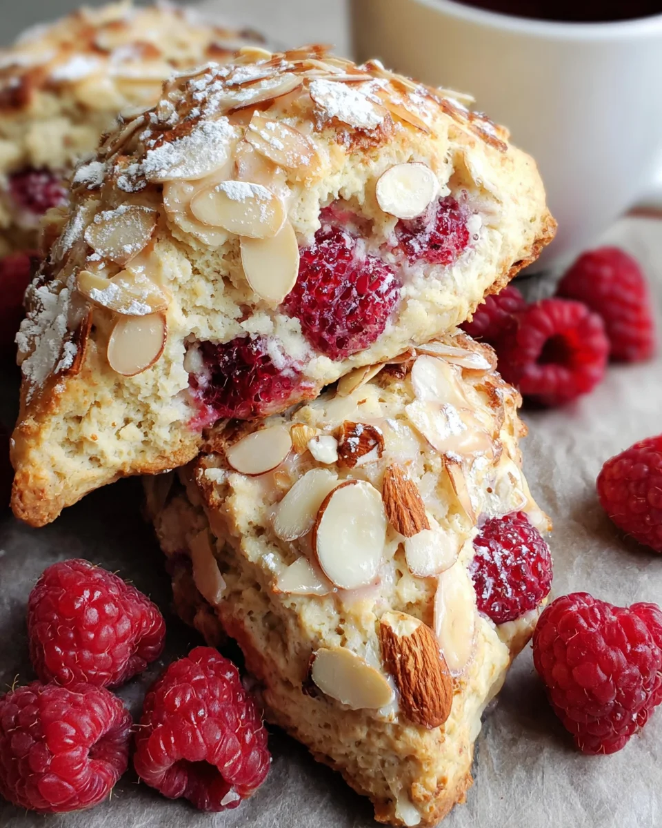 Raspberry Almond Scones Soft