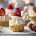 Santa Hat Cheesecake Bites