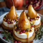 Golden Caramelized Pear & Burrata Towers