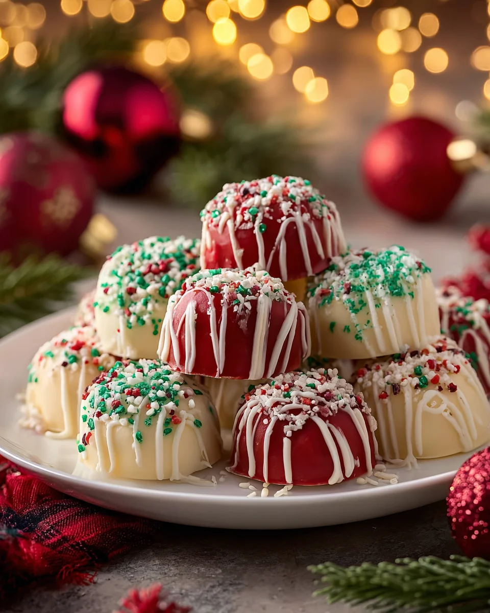 No-Bake Christmas Cheesecake Bites