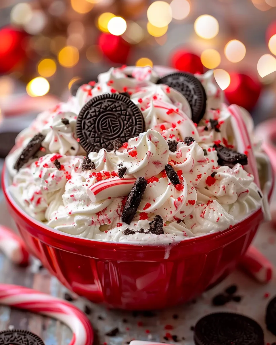 Christmas Candy Cane Oreo Fluff