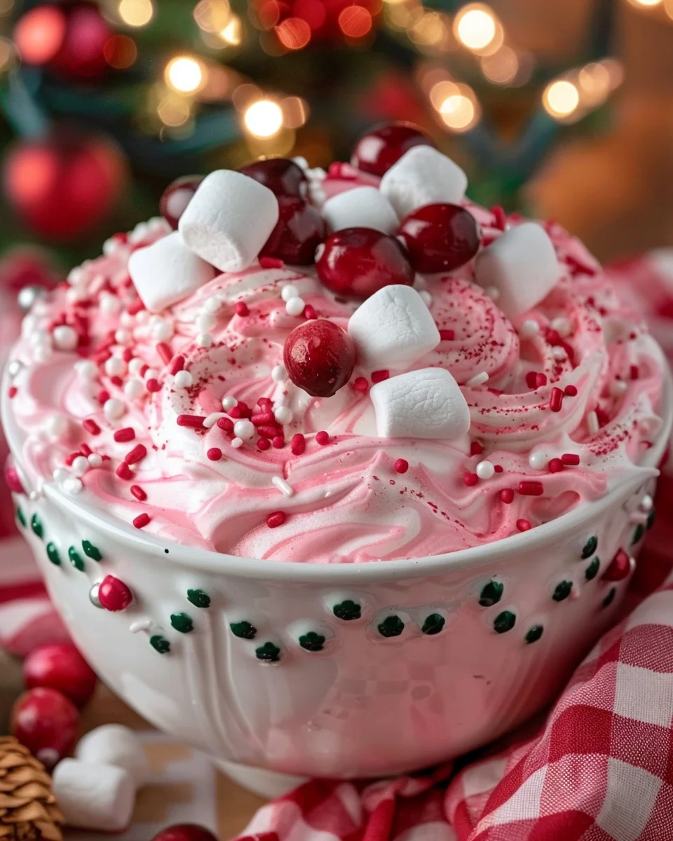 Christmas Holly Berry Cheesecake Fluff