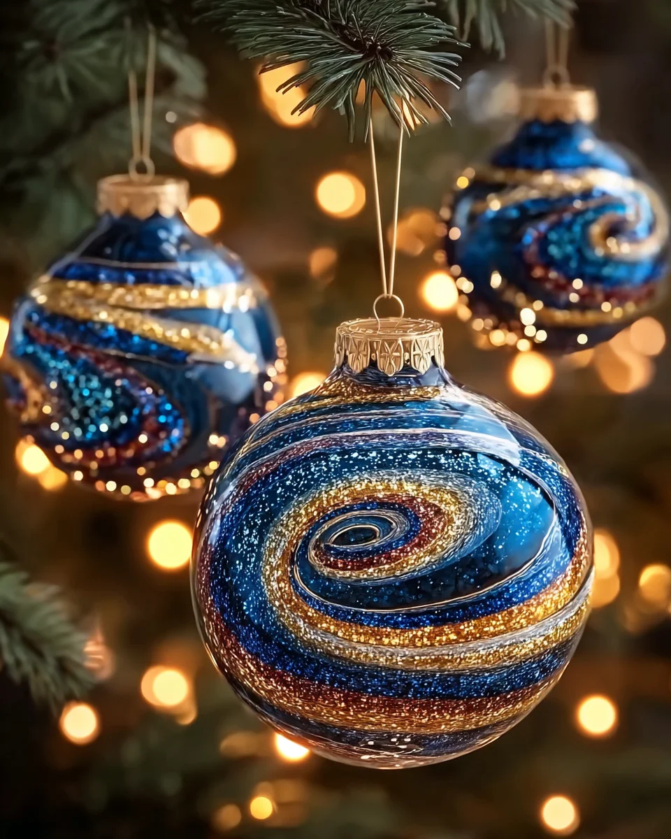 Baking Soda Galaxy Ornaments