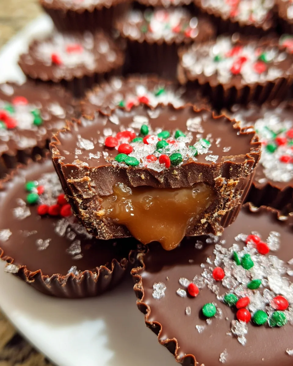 Christmas Chocolate Caramel Cups