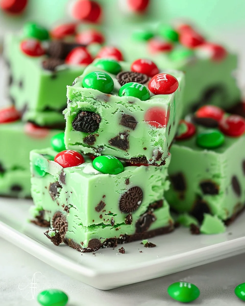 Christmas Mint Oreo Fudge